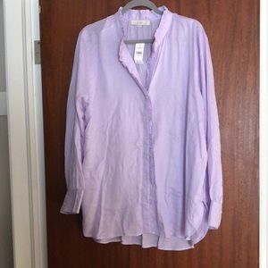 Purple ruffle tunic, NWT